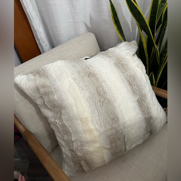 DKNY Decorative Down Wide Stripe Pillow Neutral-Brown-Cream - Picture 8 of 11